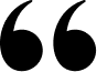 Double quotation marks symbol representing testimonials or customer reviews for dental services.