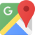 Google Maps icon with colorful pin marker for dental practice location services.